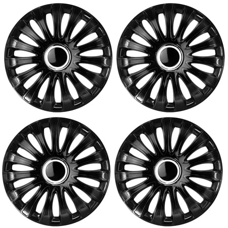 16" Black Wheel Rim Cover Hub Caps Classic Hub Caps fit R16 Tire & Steel Rim