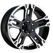 16" Black With Diamond Cut Accents Maverick 234/235 Wheel by Ultra Wheel 235-6883B
