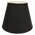 thumbnail image 1 of 16" Black with White  Empire Deep Slanted Shantung Lampshade, 1 of 4