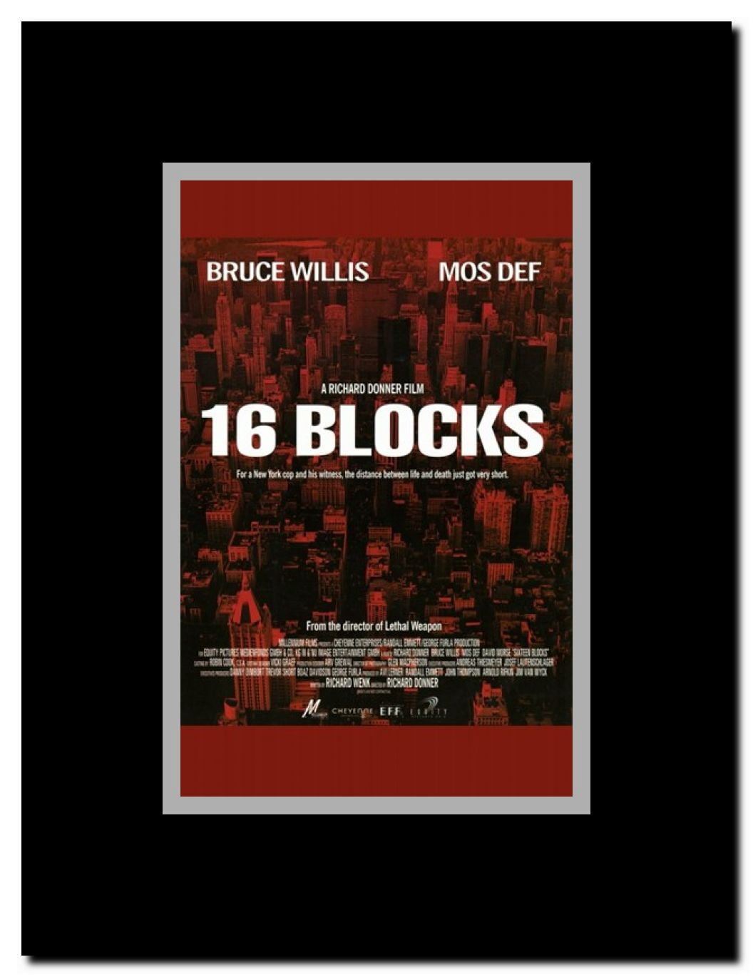 16 Blocks Framed Movie Poster
