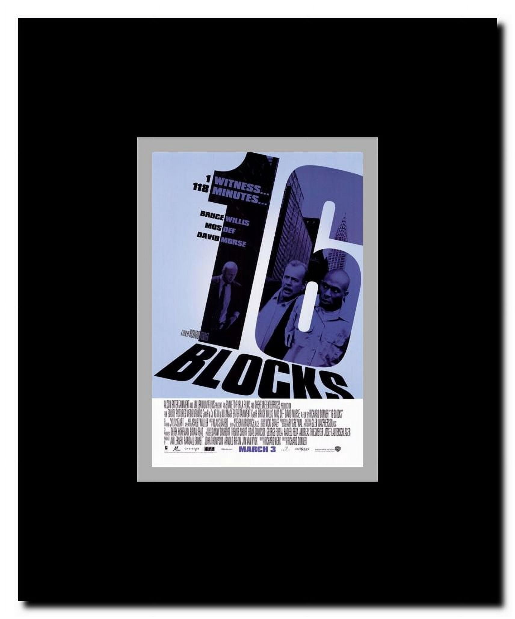 16 Blocks Framed Movie Poster