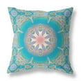 thumbnail image 1 of 16â€ Blue Gold Jewel Indoor Outdoor Zippered Throw Pillow, 1 of 4