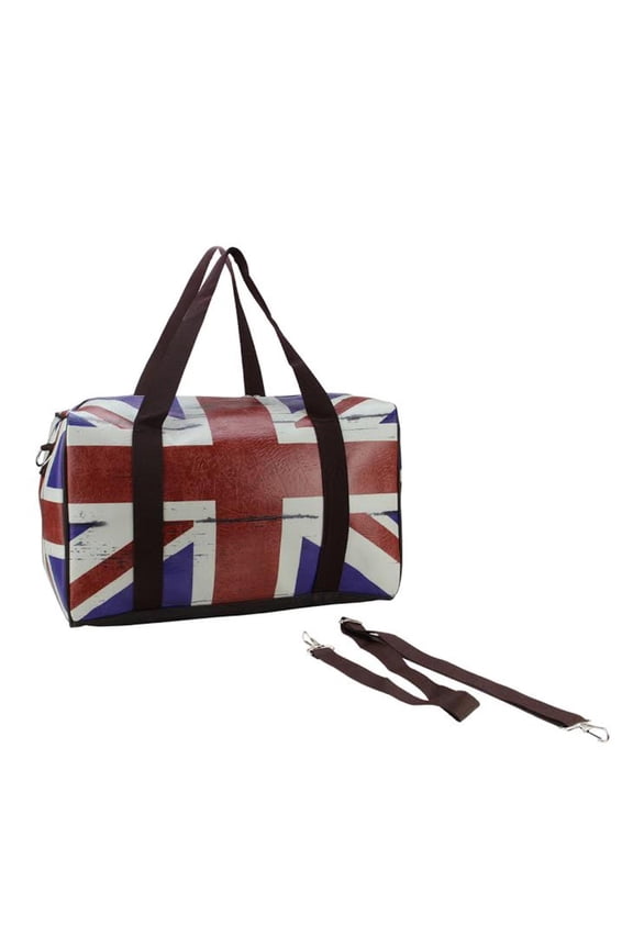 16" British Flag Travel Bag with Handles and Crossbody Strap