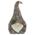 thumbnail image 1 of Northlight Faux Tree Bark Gnome with Holly Berry Christmas Figure - 16" - Brown and White, 1 of 4