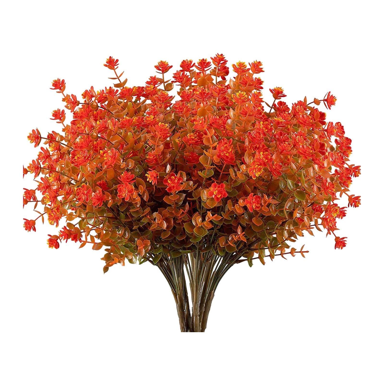 16 Bunches Fall Artificial Flowers, Fake Plants for Outdoors, Outdoor