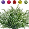 thumbnail image 1 of 16 Bundles Artificial Lavender Flowers,UV Resistant Faux Plastic Greenery Plants for Indoor Outside Hanging Plants Garden Porch Window Box Home Wedding Decor  (White), 1 of 6