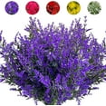 thumbnail image 1 of 16 Bundles Artificial Lavender Flowers,UV Resistant Faux Plastic Greenery Plants for Indoor Outside Hanging Plants Garden Porch Window Box Home Wedding Decor  (Purple), 1 of 6