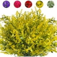 thumbnail image 1 of 16 Bundles Artificial Lavender Flowers,UV Resistant Faux Plastic Greenery Plants for Indoor Outside Hanging Plants Garden Porch Window Box Home Wedding Decor (Yellow), 1 of 6