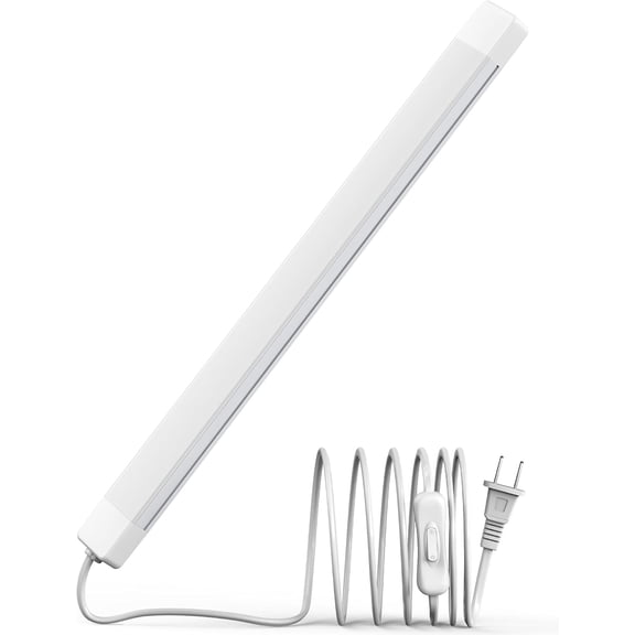 16" Under Cabinet LED Lights Plug in Workbench Light | 16" Under Cabinet LED Light, 700LM 6000K Plug in Counter Workbench Light with Switch, Kitchen Desk