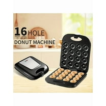 16-Cavity Donut Maker with Non-Stick Coating, Double-Sided Even Heating for Home & Bakery, Easy Push-Button Control, Perfect for Breakfast