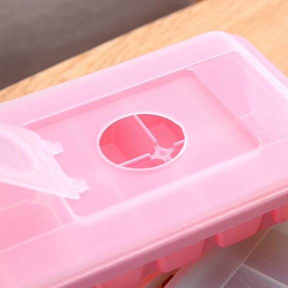 16-Cavity Silicone Ice Tray with Airtight Lid, Stackable Flexible Freezer Molds for Ice, Cocktails & Jelly Desserts, Freezer Mould Maker