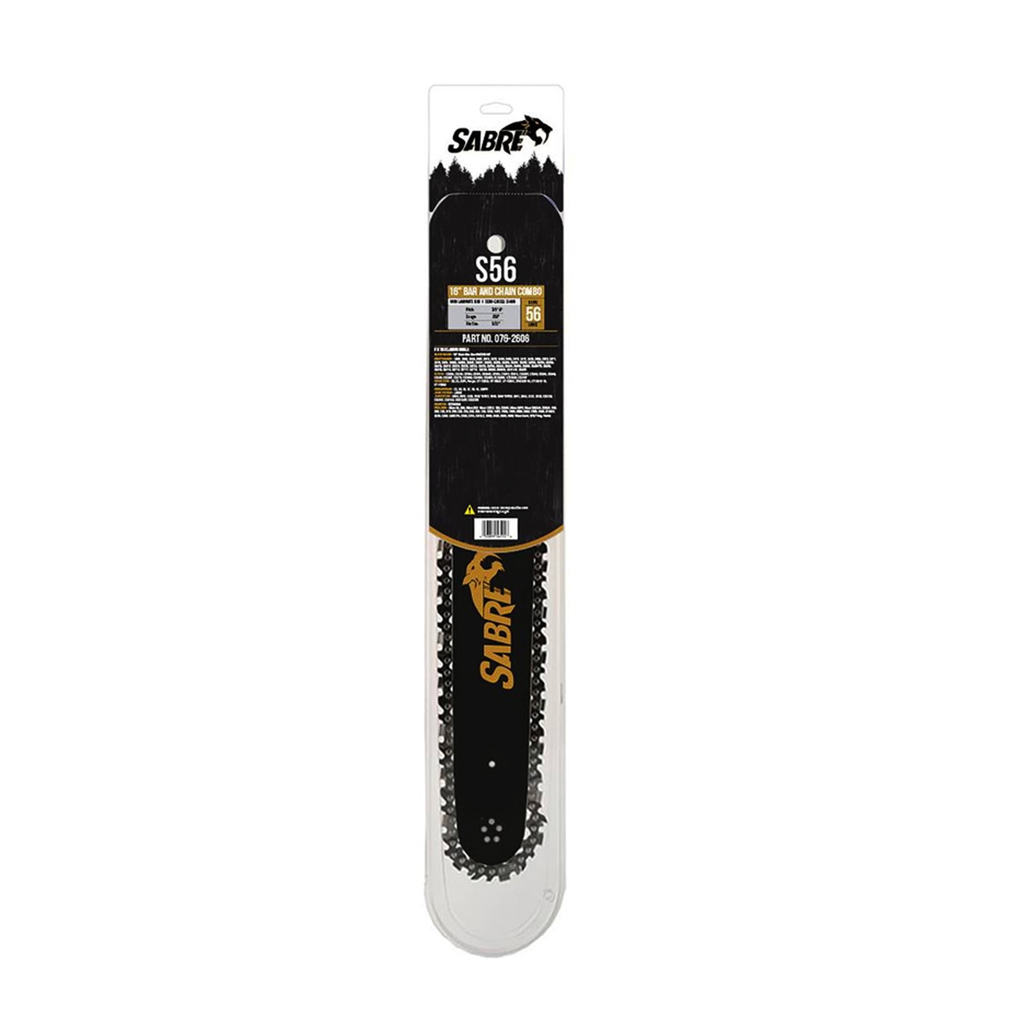 16" Chainsaw Bar and Chain Combo 3/8 LP pitch, .050-gauge, 56 DL for ...