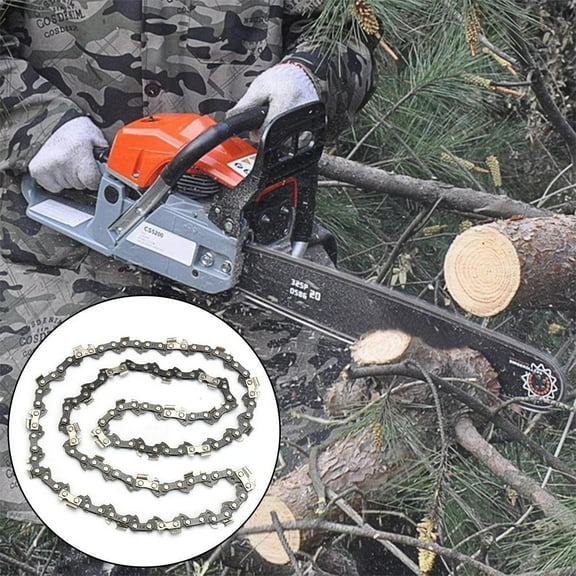 16" Chainsaw Chain, 3/8" Pitch & 0.05" Gauge, High-Strength Wear-Resistant Cutting for Firewood and Logs