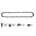 thumbnail image 1 of 16" Chainsaw Chain for Husqvarna Poulan Craftsman Ryobi RY3716 RY40550 Wen 4017 40417, 3/8" LP .050 56DL, 1 of 7