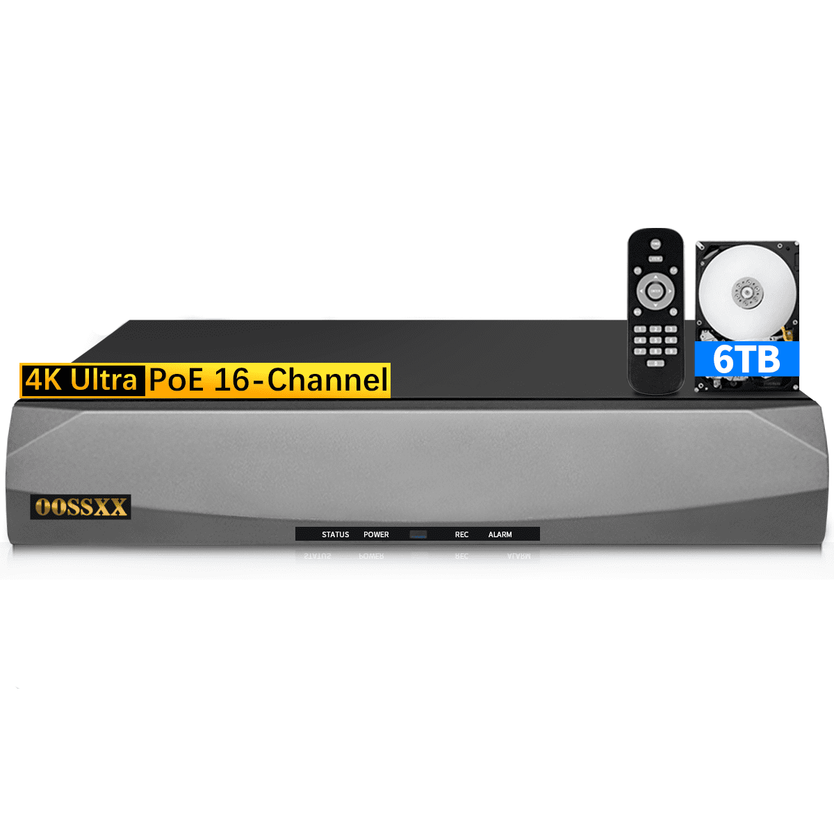 {16-Channel 4K/8.0MP NVR} AI Detected POE Security Camera Network Video ...
