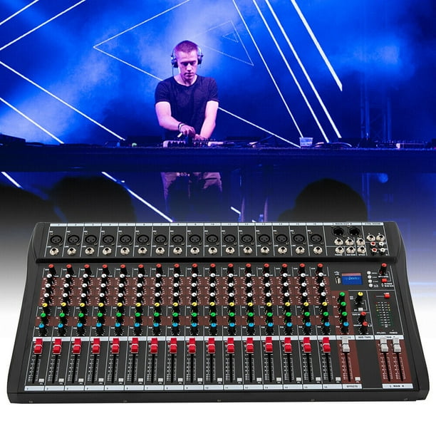 16 Channel Audio Mixer Bluetooth Live Studio Audio Interface Mixer