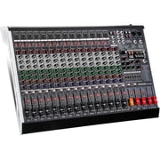 16 Channel Audio Mixer Professional Sound Mixing Board with 99 DSP Effects, 7-band EQ Digital DJ Mixer Console w/USB Bluetooth MP3 for Recording, Independent 48V Power & Mute Button
