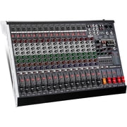 16 Channel Audio Mixer Professional Sound Mixing Board with 99 DSP Effects, 7-band EQ Digital DJ Mixer Console w/USB Bluetooth MP3 for Recording, Independent 48V Power & Mute Button