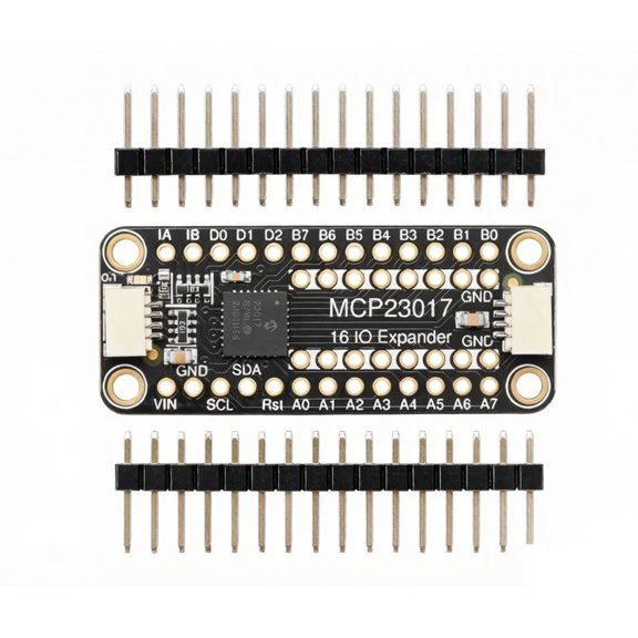 16 Channel Digital GPIO Expander Board, MCP23017 I2C Expansion Module with Labeled VIN GND SDA SCL Pins for Controller Prototyping
