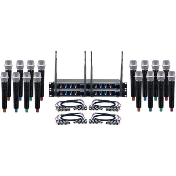 16 Channel Digital Wireless System with Handheld Microphones