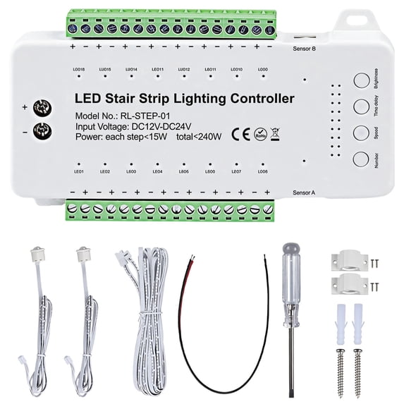 16-Channel LED Motion-Sensing Staircase Light Controller