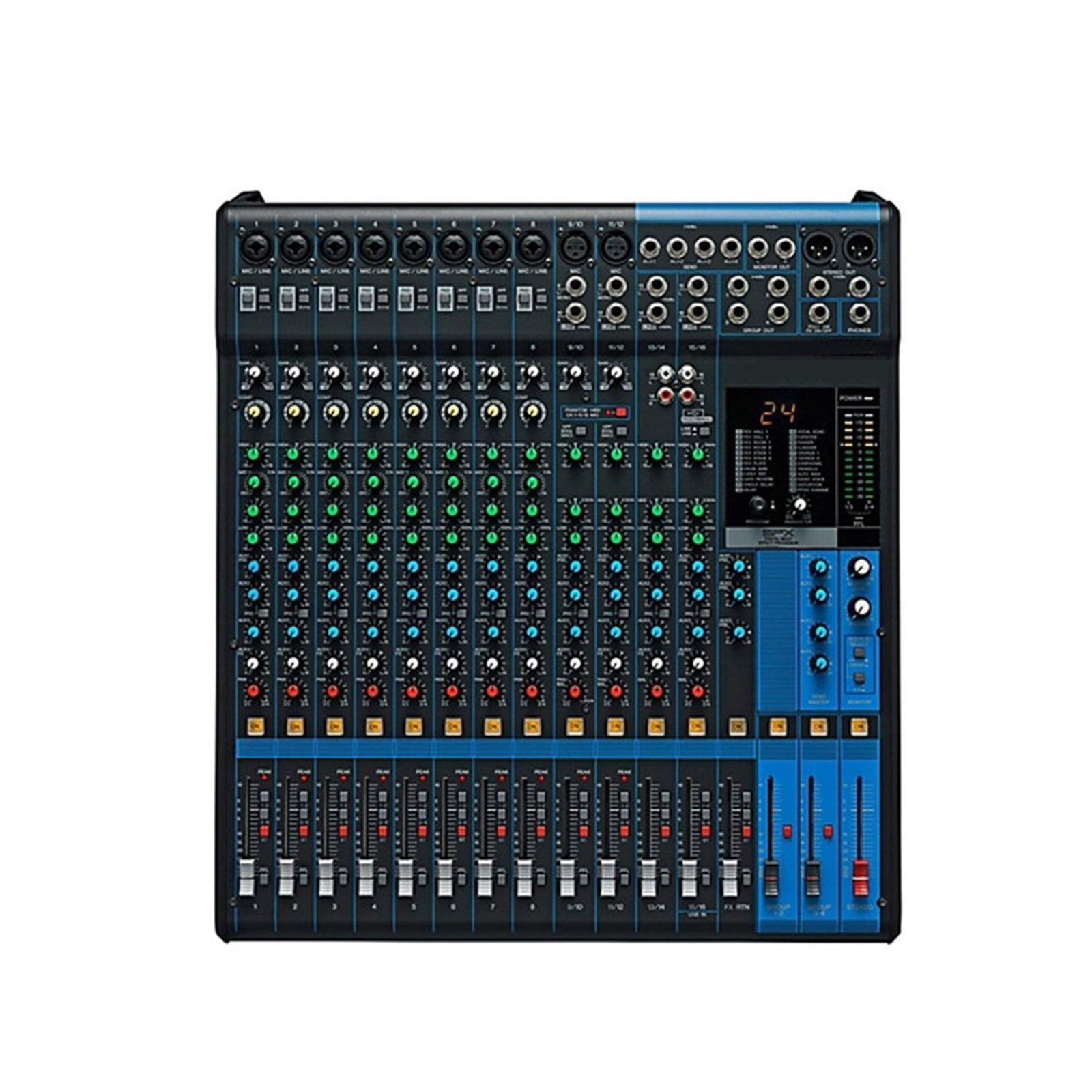 16 Channel Mixer with USB and Effects 16-Input Stereo Analog Mixing ...