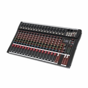 16-Channel Professional Audio Mixer,DJ Mixer Board with Bluetooth,48V Phantom Power, for Live Sound, Recording, Podcast, Karaoke,PC,Compatible with Various Devices,DJ Mixers