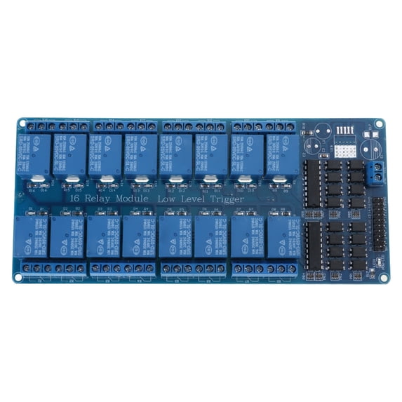 16 Channel Relays Module Board Microcontrollers Interface Power Relays with Optocoupler LM2576 Relays Shield Module