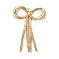 thumbnail image 1 of 16" Christmas Brites Glitter Drenched Gold Bow Decoration, 1 of 2