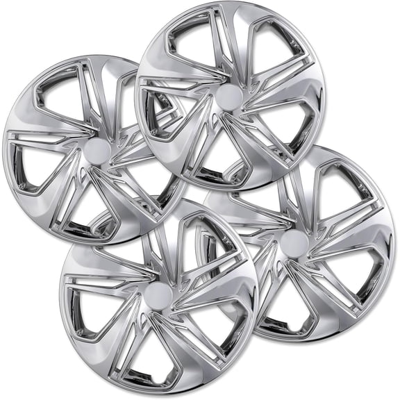 16" Chrome Hubcaps for Honda Civic Sedan 2016-2026 Steel Wheels - Set of 4,Snap-on Design Wheel Rim Covers