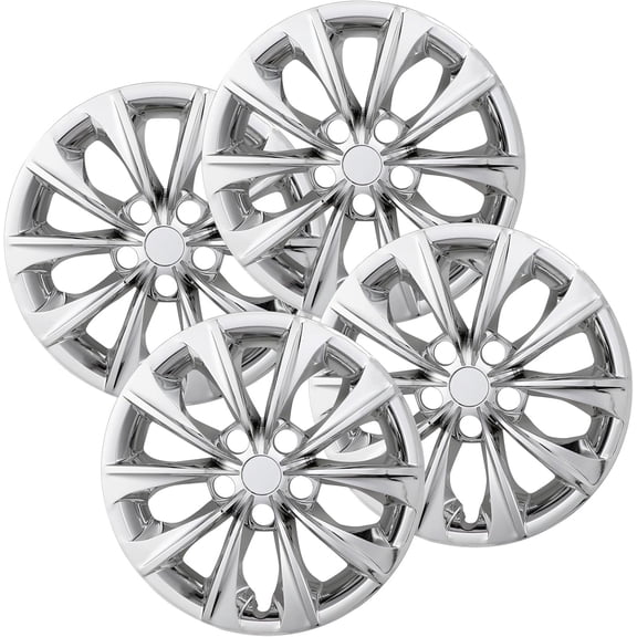 16" Chrome Hubcaps for Toyota Camry / Camry Hybrid 2015 2016 2017 Steel Wheels - Set of 4,Snap-on Design Wheel Rim Covers