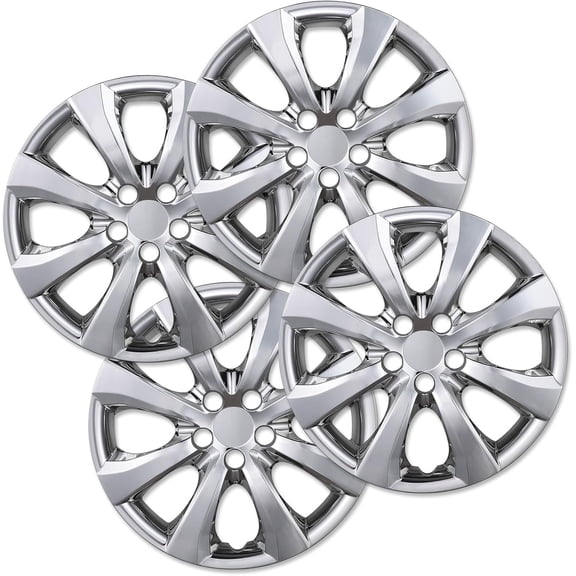 16" Chrome Hubcaps for Toyota Corolla 2020-2026 & Toyota Corolla Hybrid LE 2023-2026 Steel Wheels - Set of 4,Snap-on Design Wheel Rim Covers