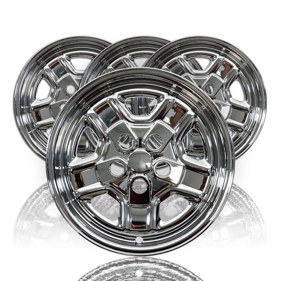 16" Chrome Wheel Skins Hub Caps Covers 5 Spoke Simulators for 07-17 Jeep Patriot