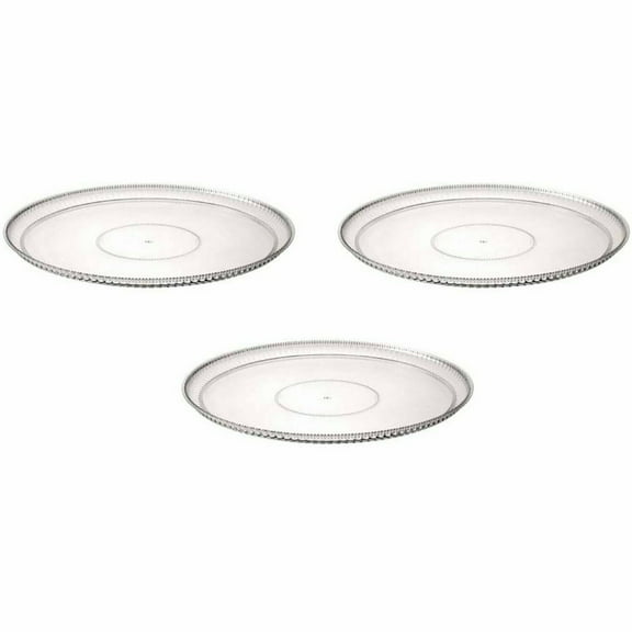 16" Clear Plastic Tray - Events and Casual Use (5 Pack)