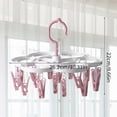 thumbnail image 1 of 16-Clips Folding Clothes dryer Hanger Children Adults Clothes Dryer Windproof Socks Underwear Plastic Drying Rack Organizer, 1 of 10