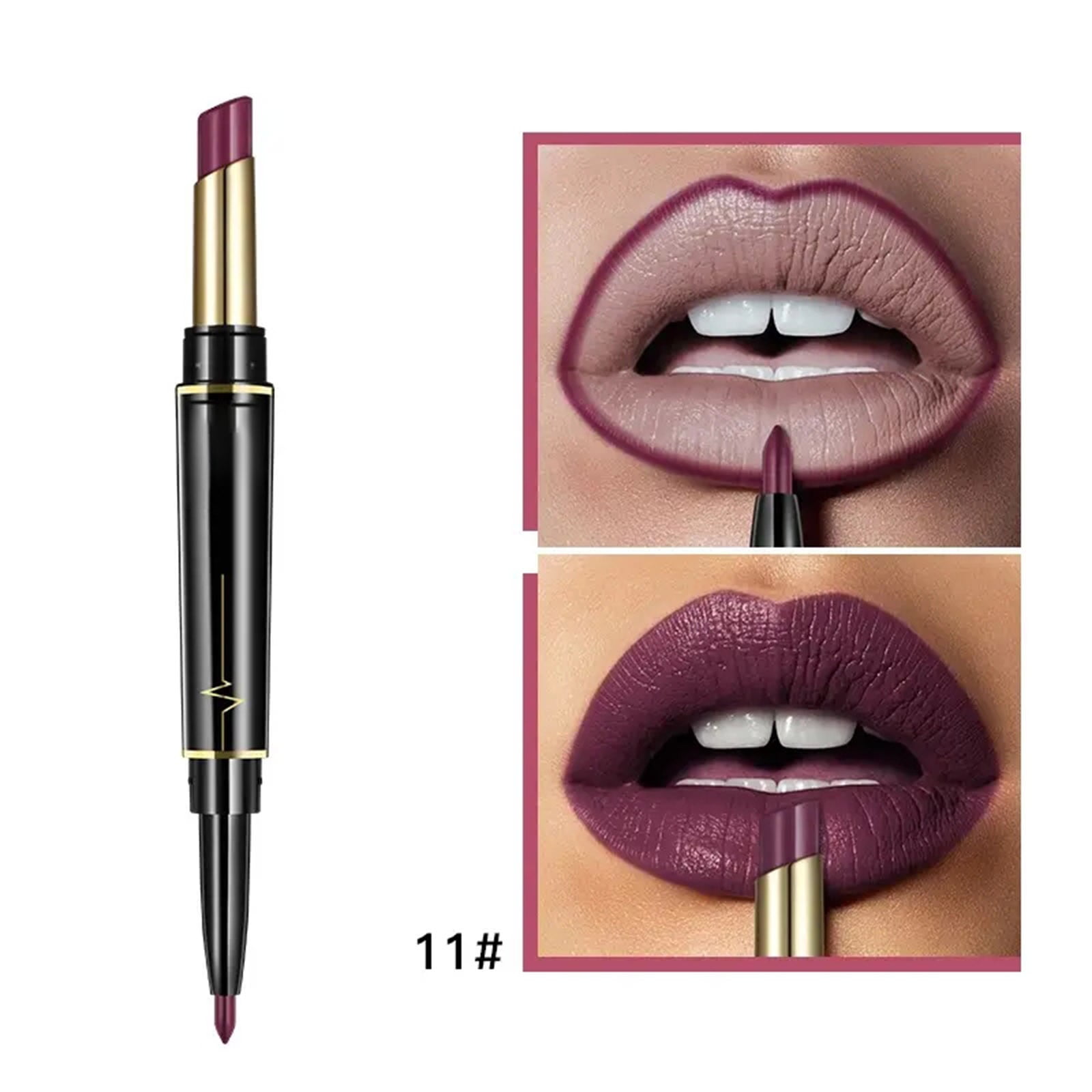 16 Color Lip Liner And Lipstick Double Ended Lip Pen Makeup Tool Long Lasting Color Rendering