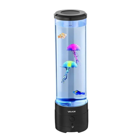 Decorative Water Bubble Tube Lamp with Remote – 16 Color Options & Floating Fish Design