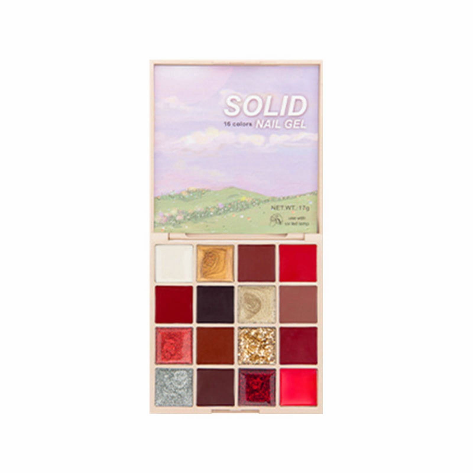 16 Color Solid Nail Varnish Can Popular Color Solid Paint Glue