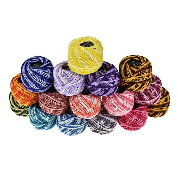 16 Color White Sewing Machine Thread Tatting Thread 4.00X4.00X4.00CM Colorful