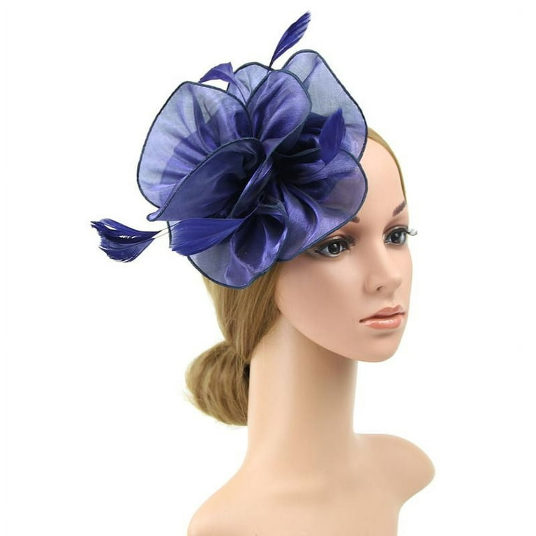 Flower and Feather Hat Pin Flower Hat Accessories Colorful Hat Accessories  Fascinator Hat Country Fashion SALE 