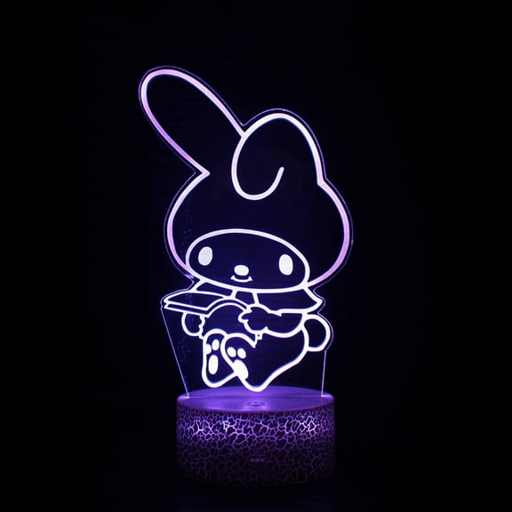 16 Colors Night Light 3D Illusion Table Lamp with Touch & Remote Control Melody LED Lamp for Artwork Decor Christmas Halloween Birthday Decoration Gifts