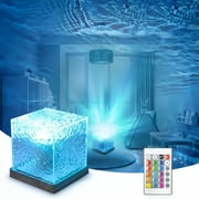 Fylivore Night Light Projector,5 Brightness and 16 RGB Colors,Portable Table Bedside Desk Lamps- Remote Control, Party Decoration Suitable for Bedroom/Baby Nursery/Bathroom/Hallways/Living Room