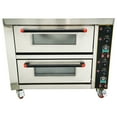 thumbnail image 1 of 16" Commercial Double-decker Pizza Oven Movable Convection Baking Oven Electric Bread Snack Meat Maker Machine 220V 68℉-572℉, 1 of 10