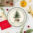 thumbnail image 1 of 16 Count Disposable Christmas Paper Plates with Holiday Tree Design for Party Desserts and Appetizers - Festive Circular Trays for Family Gatherings(A), 1 of 6