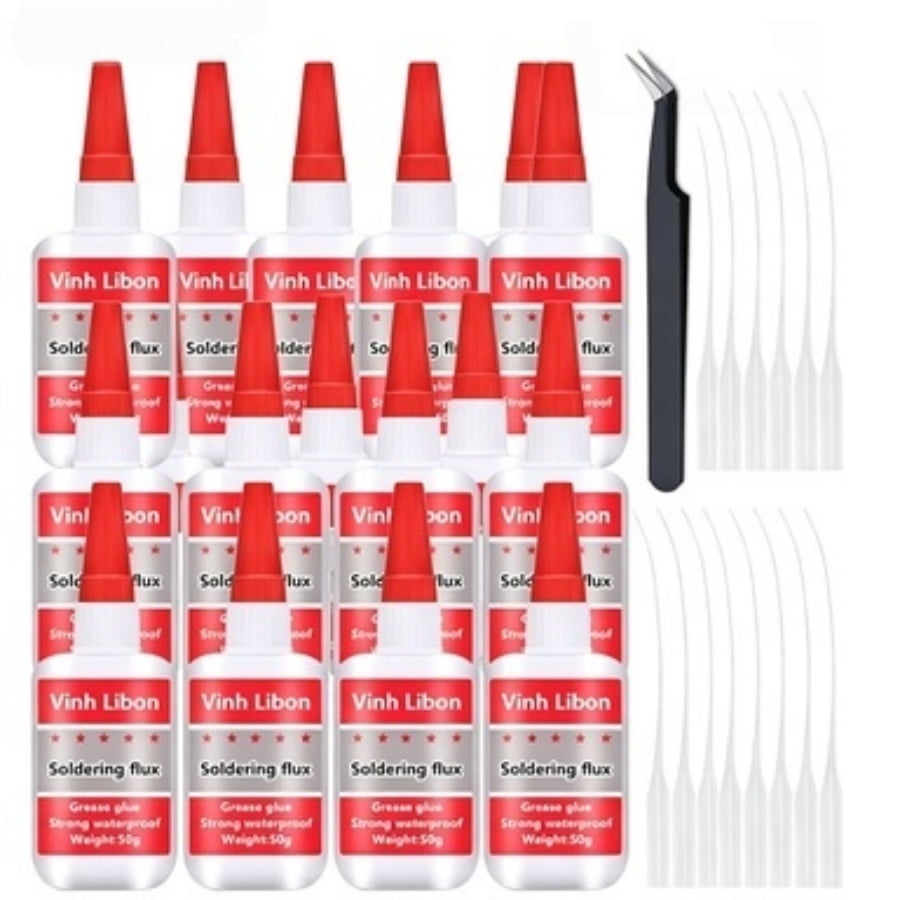 16 Count High Strength Oily Welding Adhesive Glue Set, 1.69oz Each Universal Super Bond Glue, Quick Dry Waterproof Craft Glue for Daily Multi-Surface Use