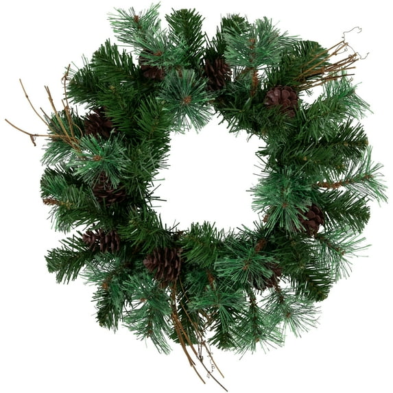 16" Country Mixed Pine Artificial Christmas Wreath - Unlit