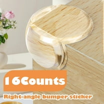 16 Counts Baby Proofing Corner Protector,Round Baby Proof Bumper for Covering Sharp Furniture Edges,Clear Furniture Table Corner Safety Cushion