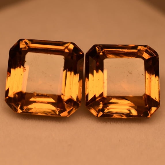 16 Ct Natural Color Change Alexandrite CERTIFIED Square Cut Pair Loose Gemstone