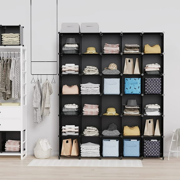 16 Cube Storage Organizer - Black