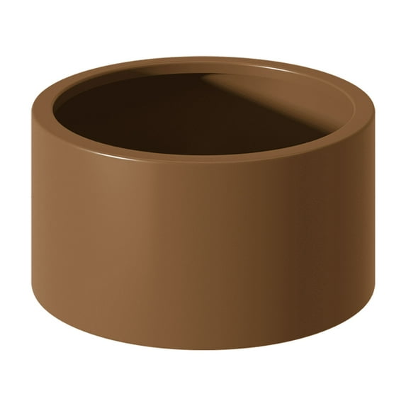16" Dia Round Corten Steel Planter, Modern Style Large Cylindrical Plant Pot with Drainage Hole for Indoor Outdoor Patio, Brown